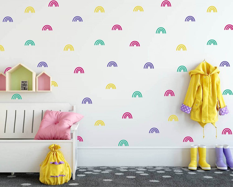 Rainbow wall stickers — free download